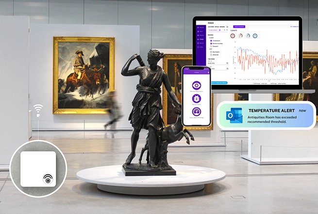 Conserv environmental monitoring device protecting museum artifacts